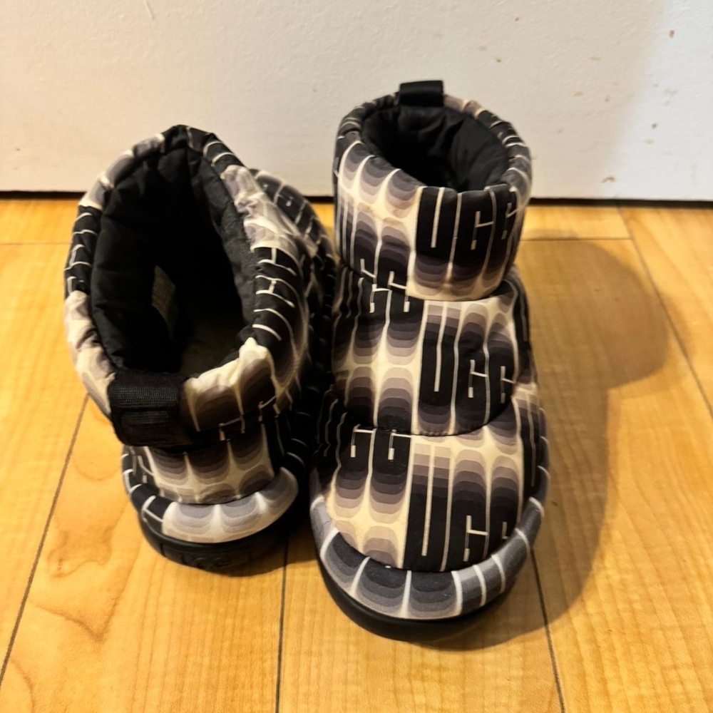 UGG Kids' Black and Cream Patterned Boots